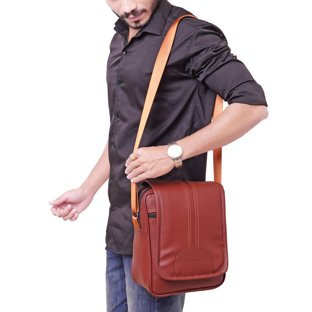 Brown Luxora Sling with Flap - Image 13
