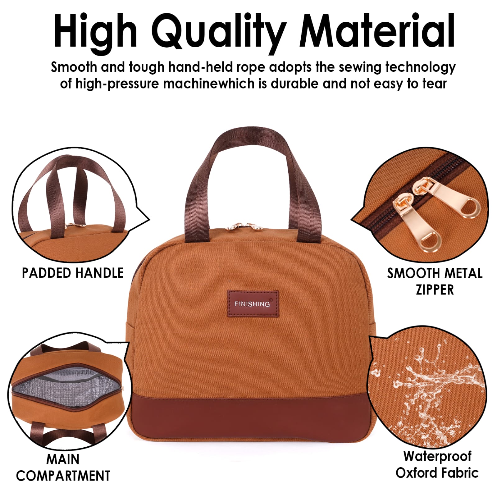 Canvas insulated Office Lunch Bag