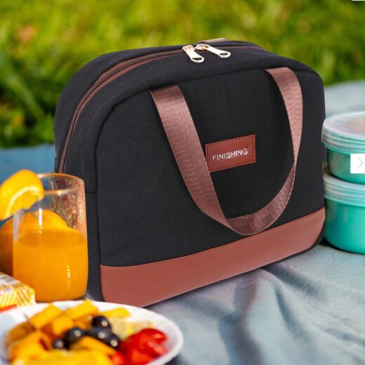 Primium Black Insulated Lunch Bag